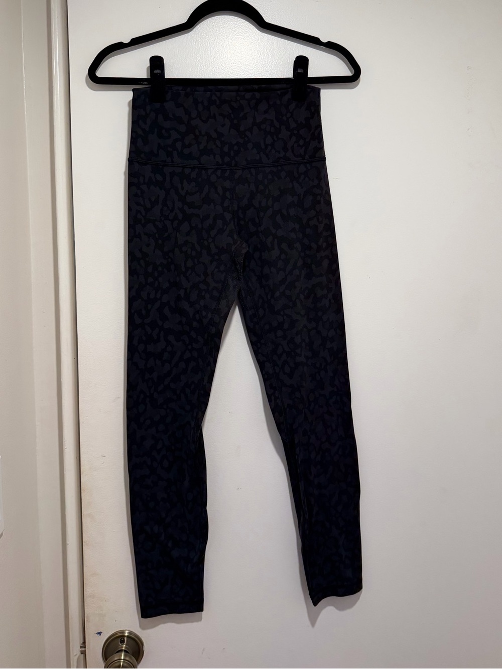 lululemon athletica Black Heathered Animal-Print Leggings